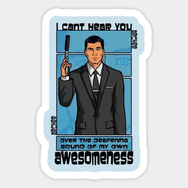 Archer Awesomeness Sticker by 666hughes